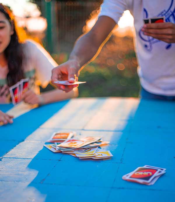 Playing UNO cards