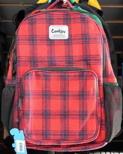 Stylish plaid cookies backpack.